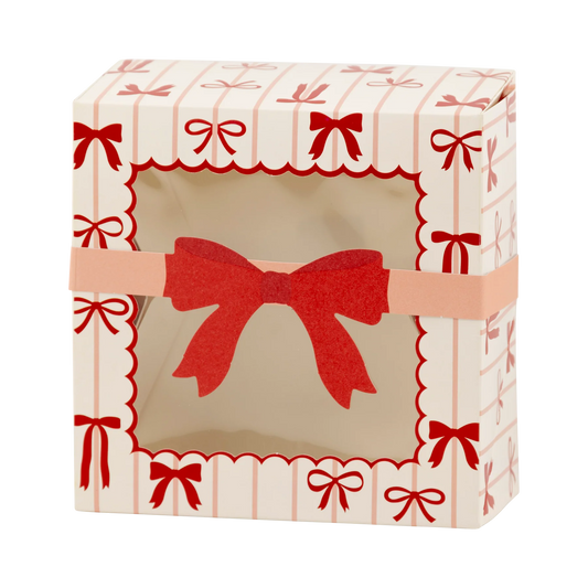 Red and Pink Bow Cookie Box