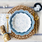 10" Blue Scalloped Edge Plates