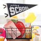 Back to School Classic Pink Eraser Dinner Napkin