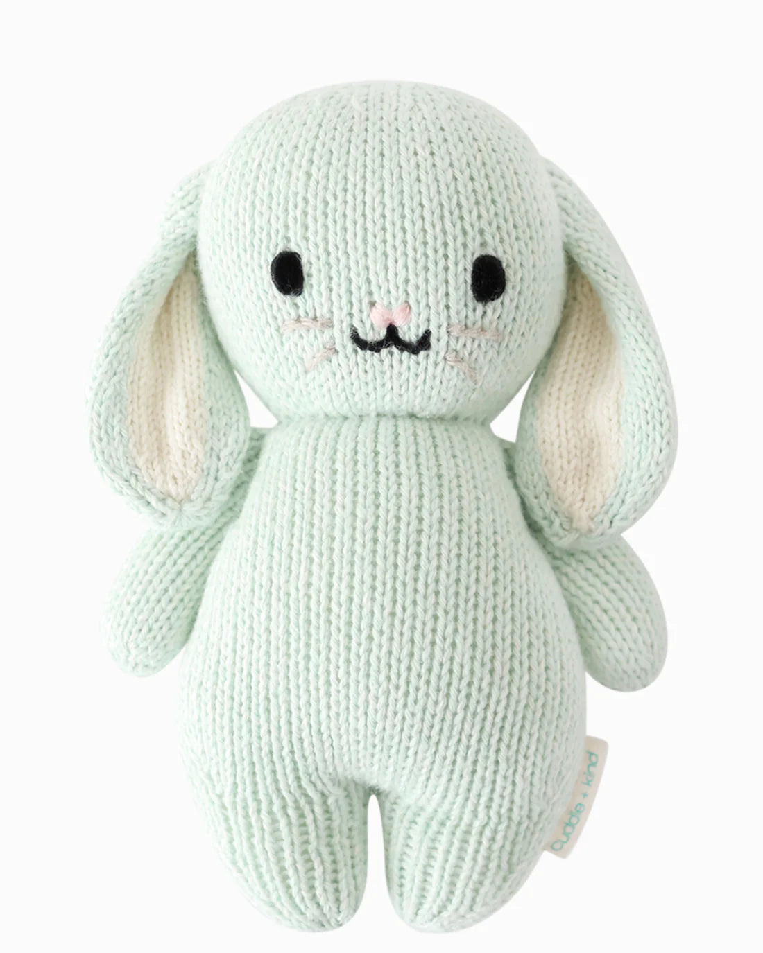 Mint Baby Bunny Hand-Knit Doll
