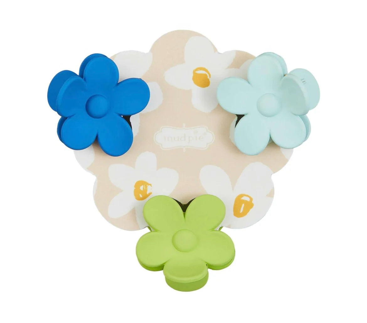 Mini Daisy Hair Clip Sets (Multiple Colors Available)