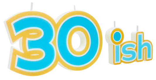 30ish Birthday Candle Set