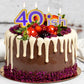 40ish Birthday Candle Set