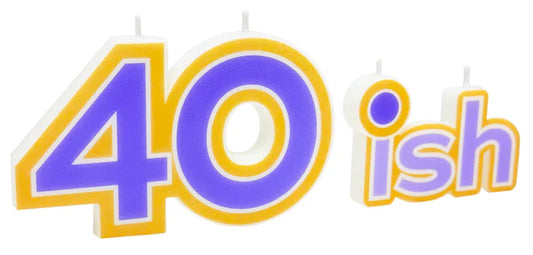 40ish Birthday Candle Set