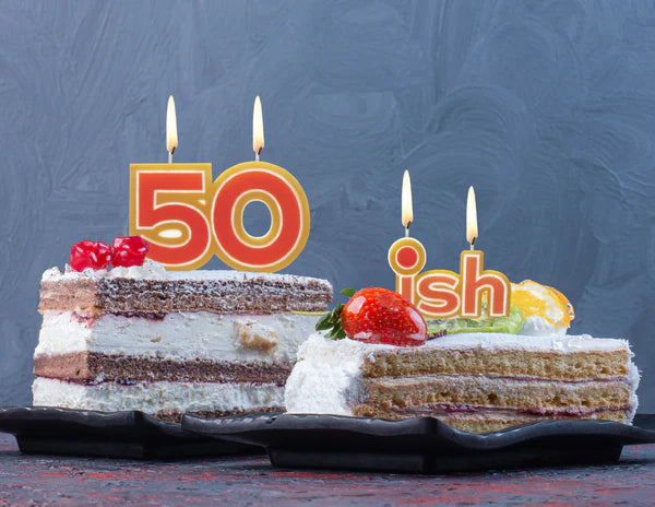 50ish Birthday Candle Set