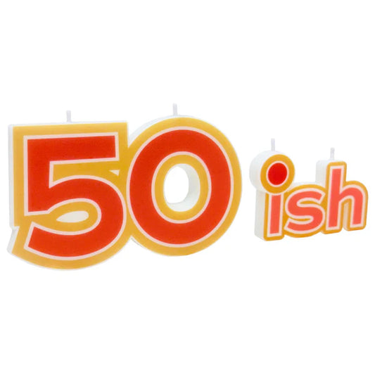 50ish Birthday Candle Set