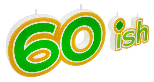 60ish Birthday Candle Set