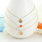Auburn Matte Gold Logo Trio Adjustable Necklace