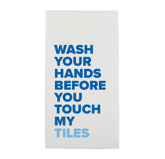 "Wash Your Hands Before You Touch My Tiles" Mahjong Guest Towel Napkins