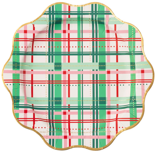 Christmas Plaid Dinner Plates