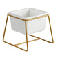 White Pot with Gold Holder