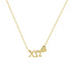 Chi Omega Heart Necklace