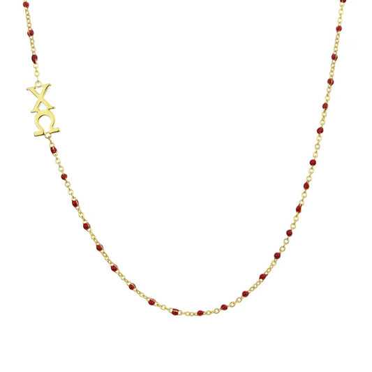 Chi Omega Side Necklace