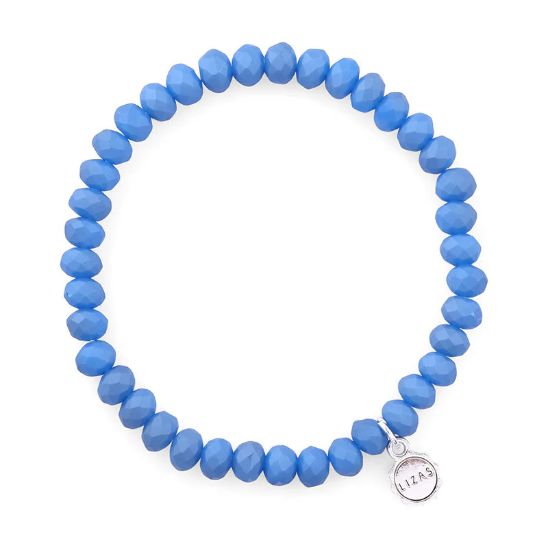 Clarksville 8mm Crystal Bracelet: Azure
