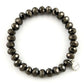 Clarksville 8mm Crystal Bracelet: Dark Brown