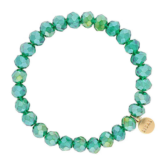 Clarksville 8mm Crystal Bracelet: Fern Green