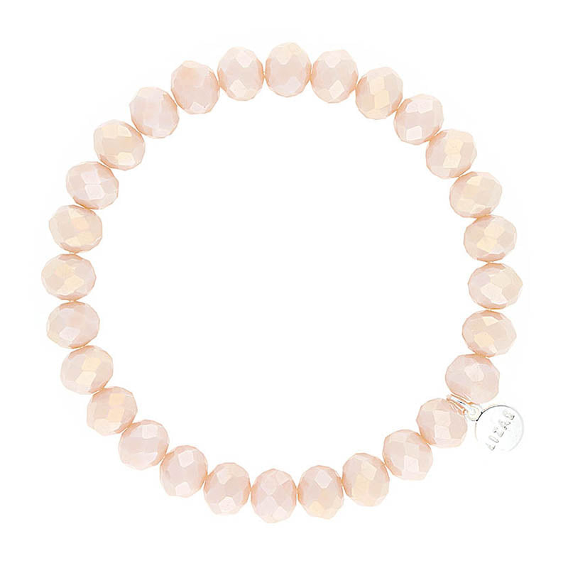 Clarksville 8mm Crystal Bracelet: Greige