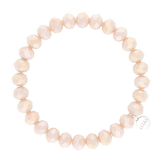 Clarksville 8mm Crystal Bracelet: Greige