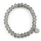 Clarksville 8mm Crystal Bracelet: Grey