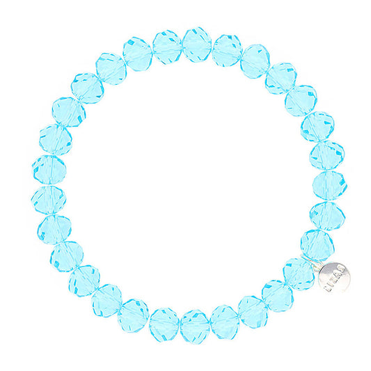 Clarksville 8mm Crystal Bracelet: Ice Blue