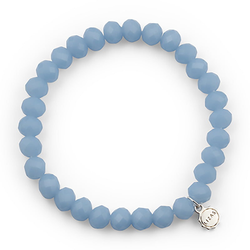 Clarksville 8mm Crystal Bracelet: Light Blue