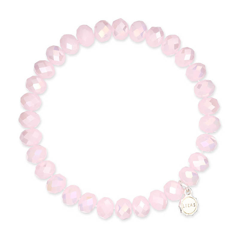 Clarksville 8mm Crystal Bracelet: Light Rose