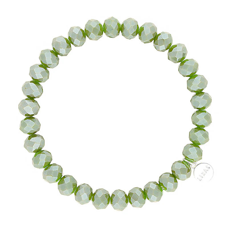 Clarksville 8mm Crystal Bracelet: Olive