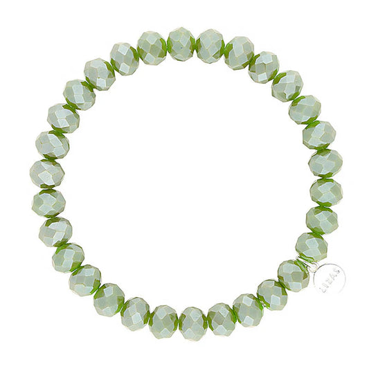 Clarksville 8mm Crystal Bracelet: Olive