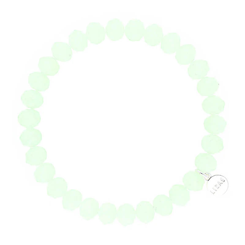 Clarksville 8mm Crystal Bracelet: Pastel Green