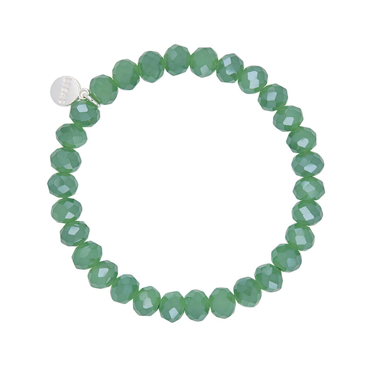 Clarksville 8mm Crystal Bracelet: Soft Green
