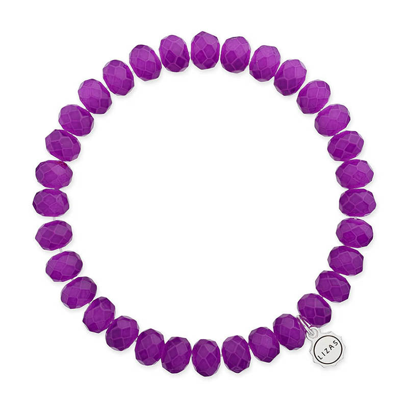 Clarksville 8mm Crystal Bracelet: Violet