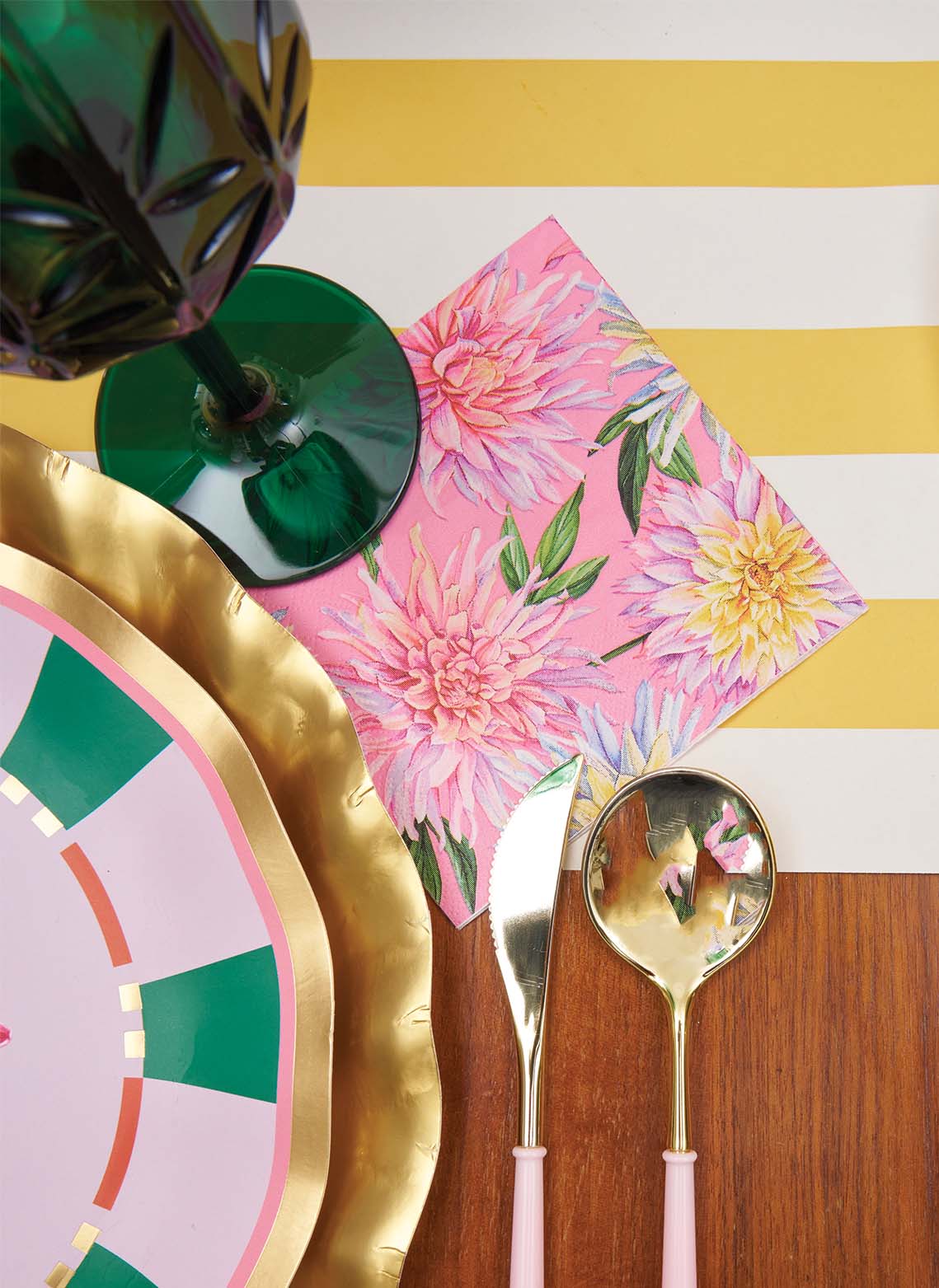 Dahlia Garden Cocktail Napkins