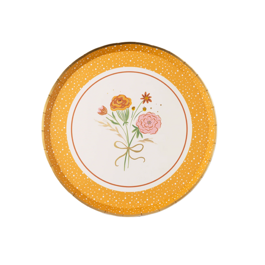 Cozy Fall Floral Plates