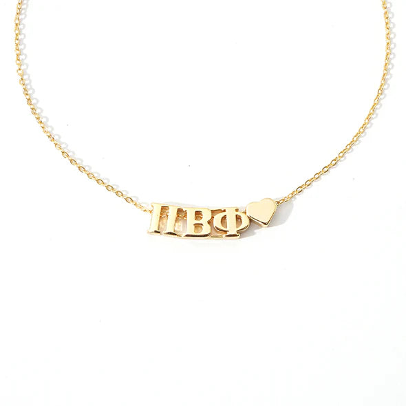 Pi Beta Phi Heart Necklace
