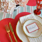Paper Table Runner: Seafoam & Red Awning Stripe