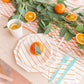 Clementine Orange Frenchie Striped Small Plates