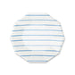 Cobalt Blue Frenchie Stripe Large Plates