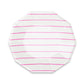 Frenchie Stripe Large Plates: Cerise