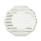Frenchie Stripe Large Plates: Gold