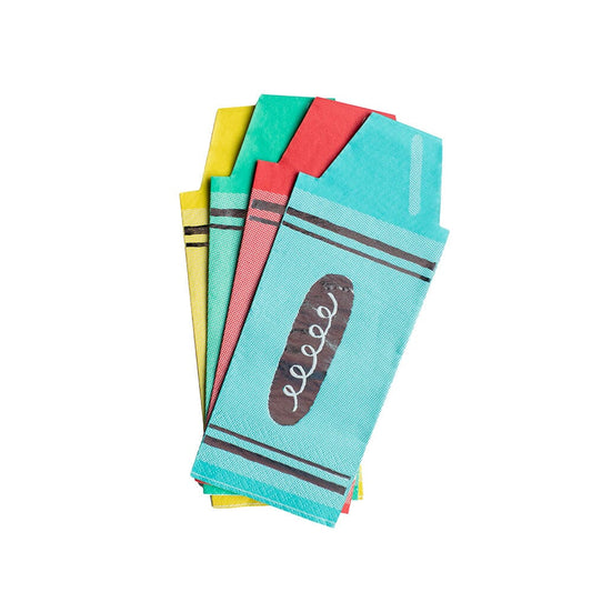 School Days Large Crayon Napkin Set