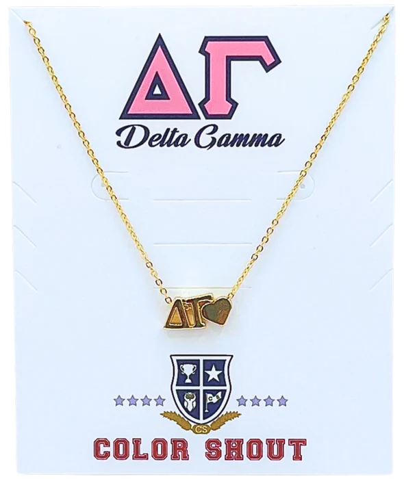 Delta Gamma Heart Necklace