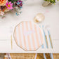 Sweet Peach Signature Cabana Stripe Dinner Plates