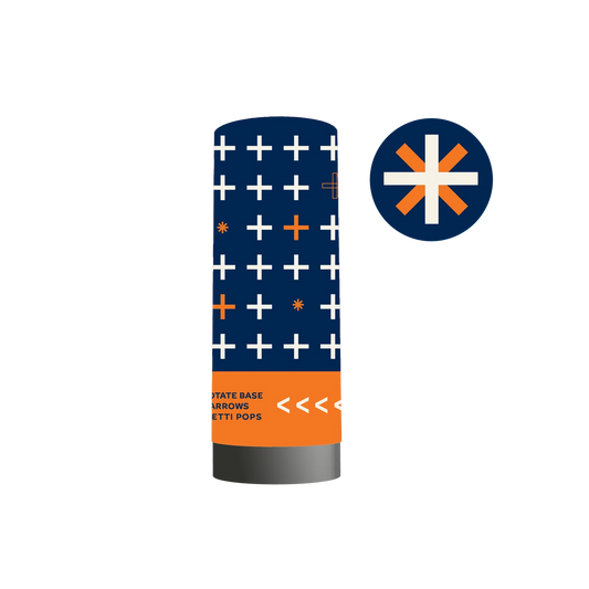 Navy & Orange Confetti Popper