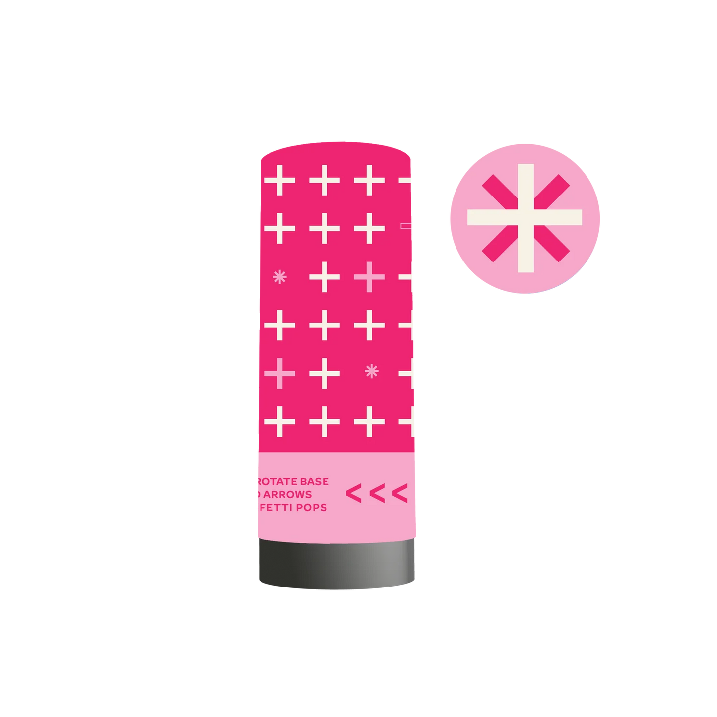 Hot Pink & White Confetti Popper