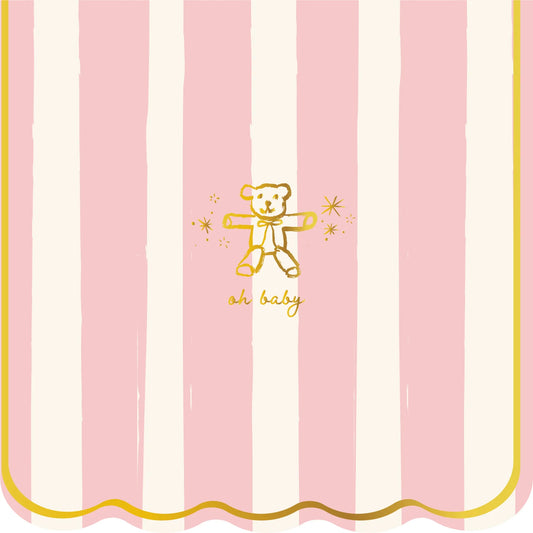 Oh Baby Icon Pink Cocktail Napkins