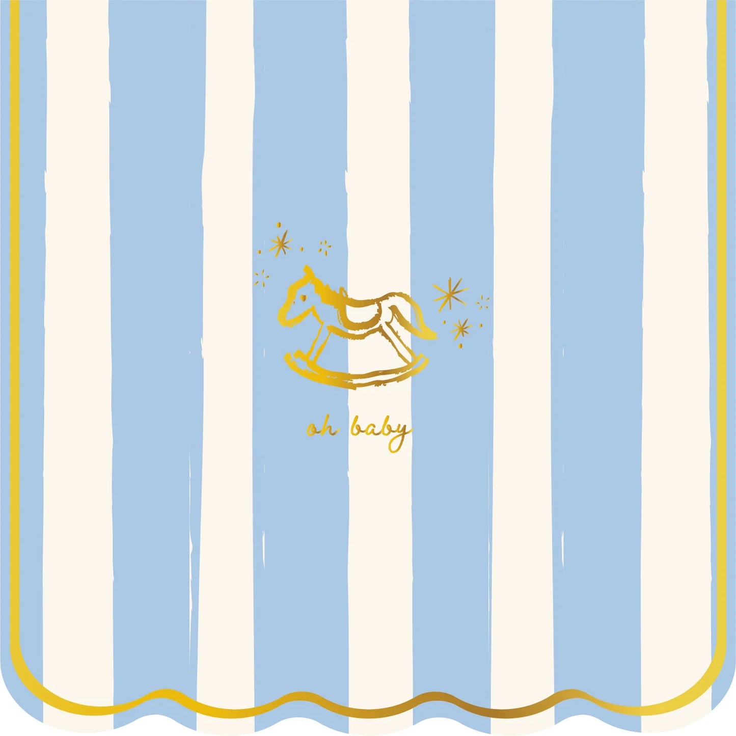 Oh Baby Icon Blue Cocktail Napkins