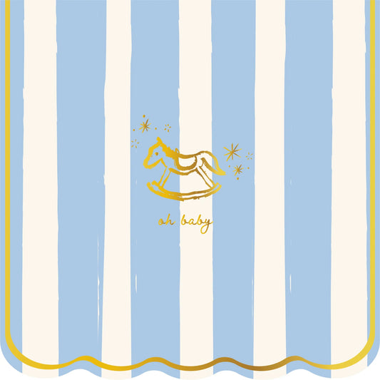 Oh Baby Icon Blue Cocktail Napkins