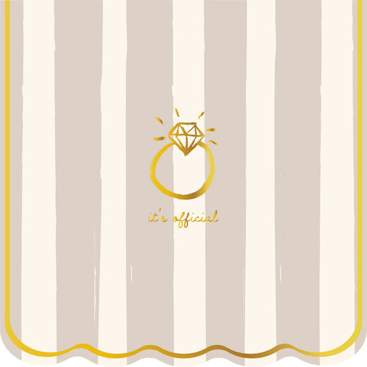 It's Official Icon Grey Cocktail Napkins