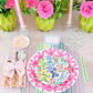 Pink & White Paper Plates (Two Sizes Available)