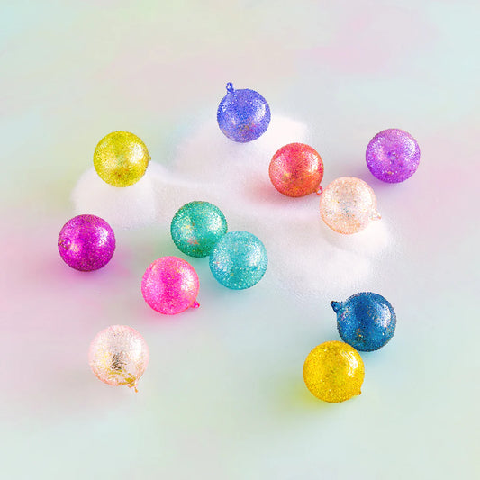 Rainbow Sparkle Ball Ornament (Multiple Color Options)
